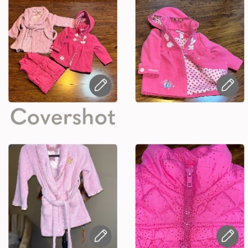 T3•Girl Toddler•PINK BUNDLE• Disney Coat, Puff Vest + Bath Robe